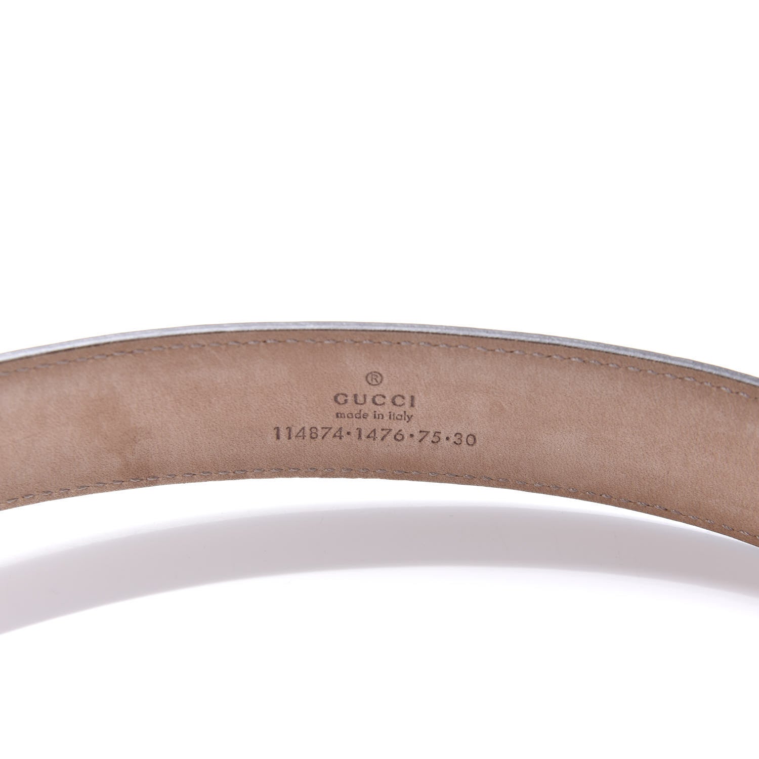 Gucci Metallic Patent Microguccissima Interlocking G Belt 75 30 Red 5 of 5
