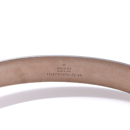 Gucci Metallic Patent Microguccissima Interlocking G Belt 75 30 Red 5 of 5
