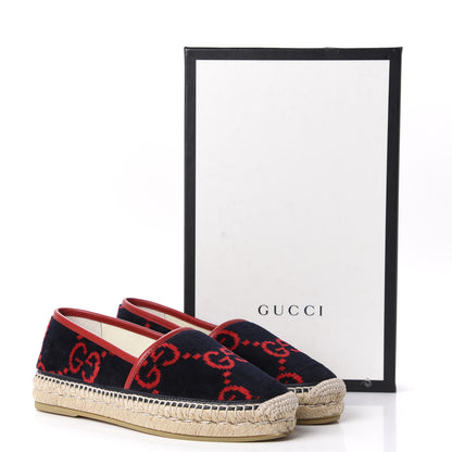 Gucci Terry Cloth GG Monogram Espadrilles 36.5 Blue Red 13 of 13
