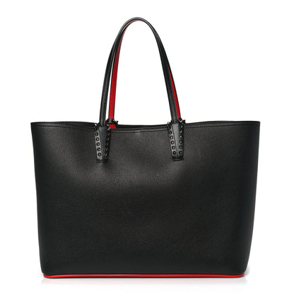 Christian Louboutin Calfskin Empire Spikes Small East West Cabata Tote Black 1 of 11