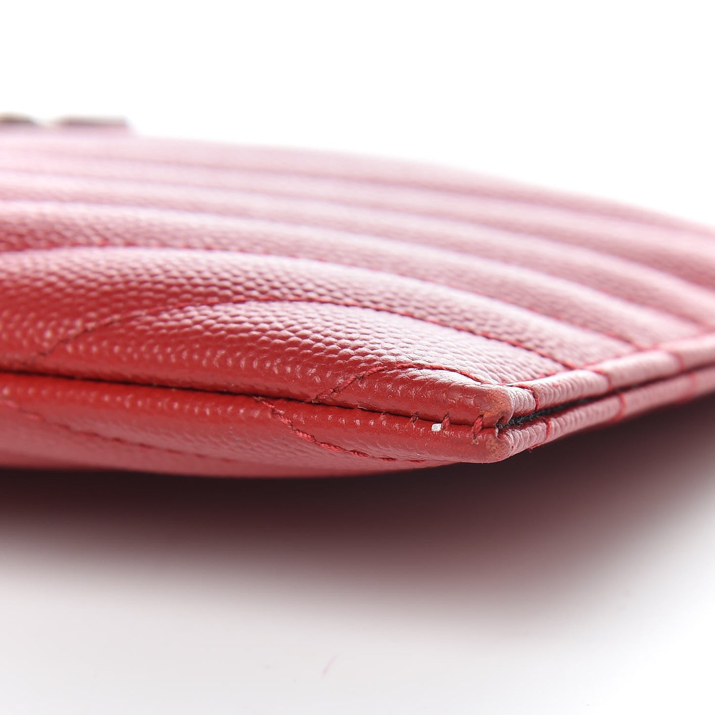 Grain De Poudre Chevron Monogram Bill Pouch Rouge Eros