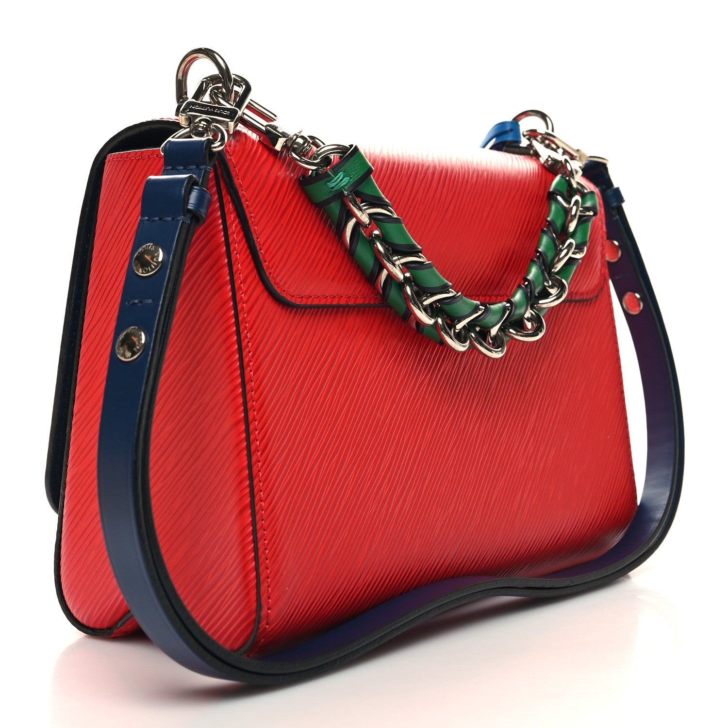 Louis Vuitton Epi Twist Braided Strap Shoulder Bag PM Coquelicot 3 of 10