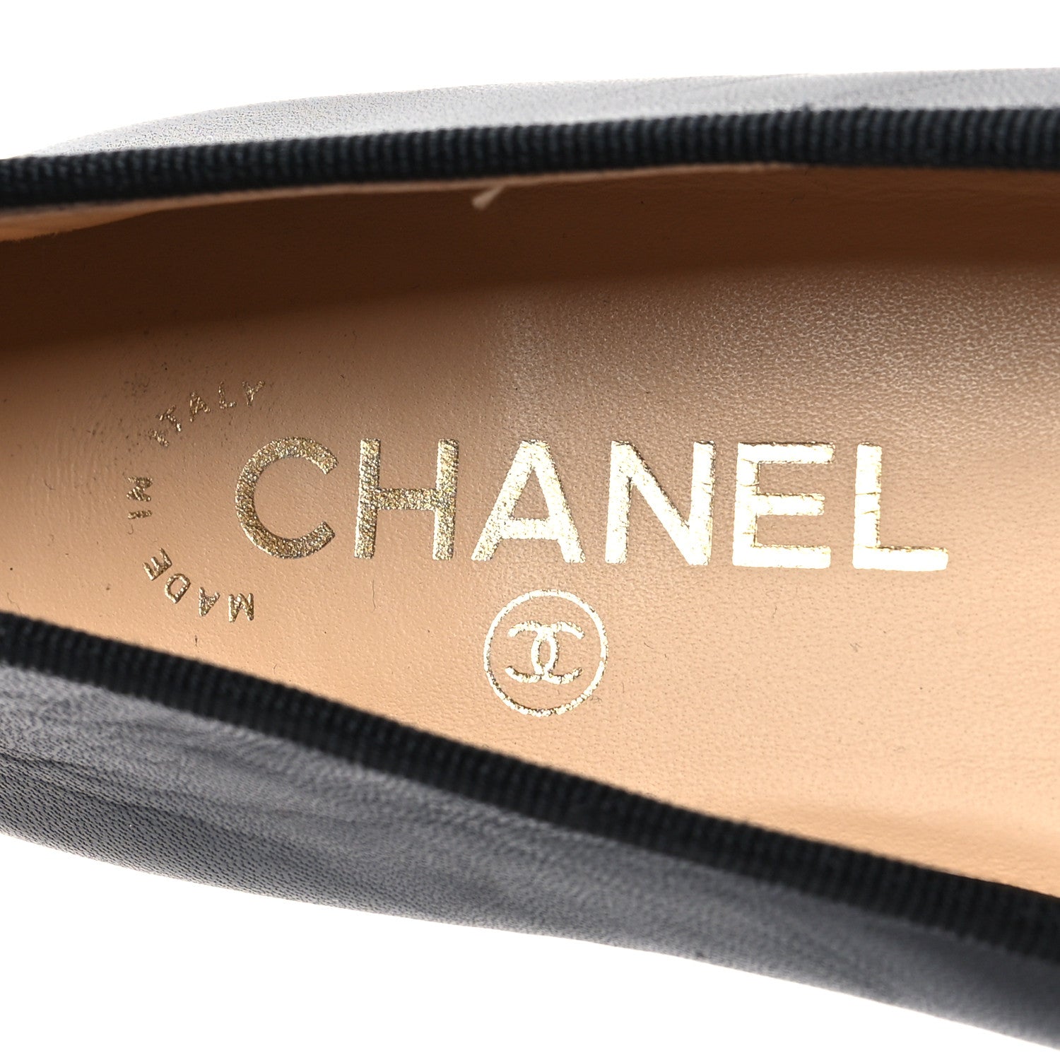 Chanel Lambskin Patent CC Cap Toe Ballerina Flats 36 Black 8 of 8