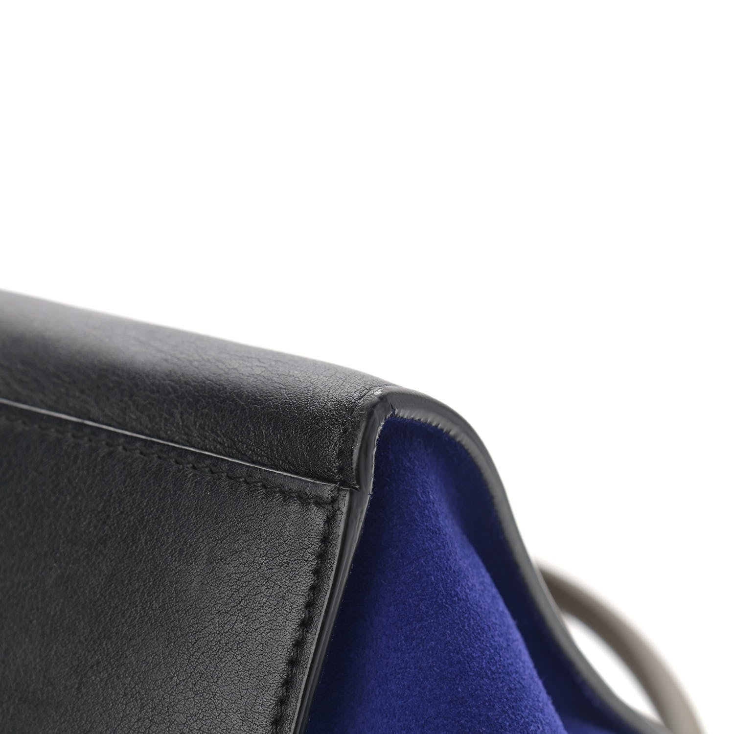 Celine Smooth Calfskin Suede Medium Tri-color Trapeze Indigo 11 of 18