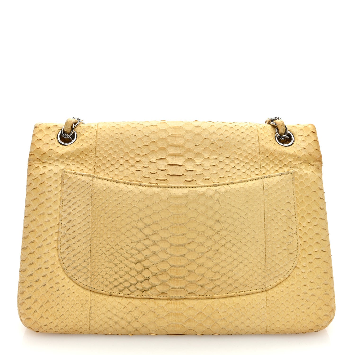 Chanel Snakeskin Jumbo Double Flap Yellow 18 of 18