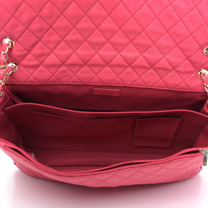 Chanel Calfskin Quilted XXL Travel Flap Bag Dark Pink 6 of 10