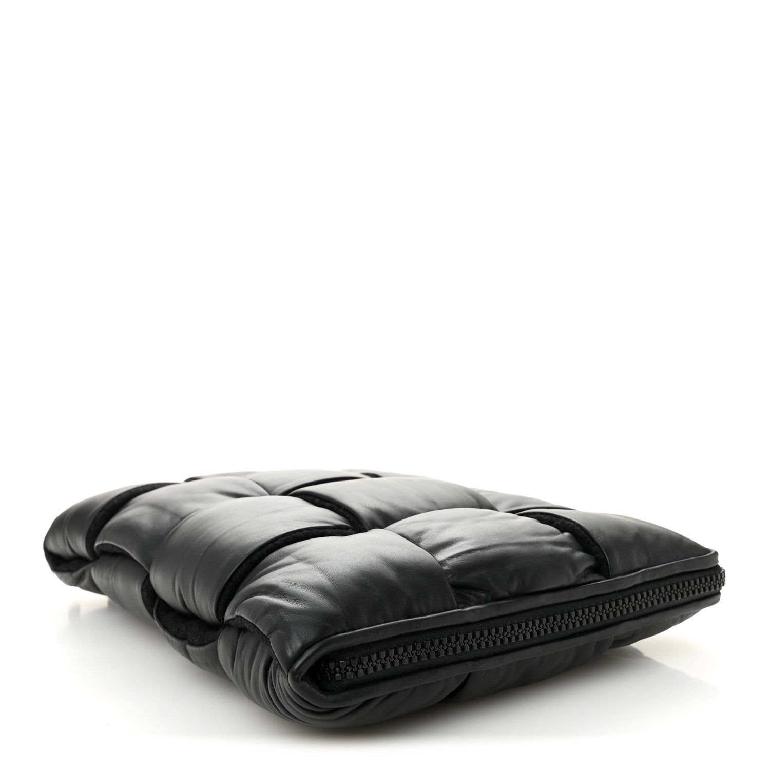 Bottega Veneta Calfskin Maxi Intrecciato Puffy Laptop Pouch Black 4 of 11