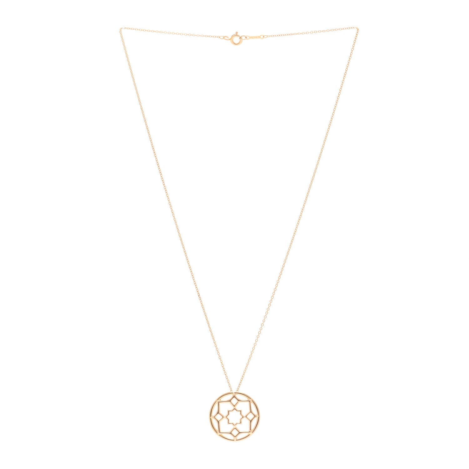 Tiffany 18K Rose Gold Paloma Picasso Marrakesh Round Pendant Necklace 3 of 5