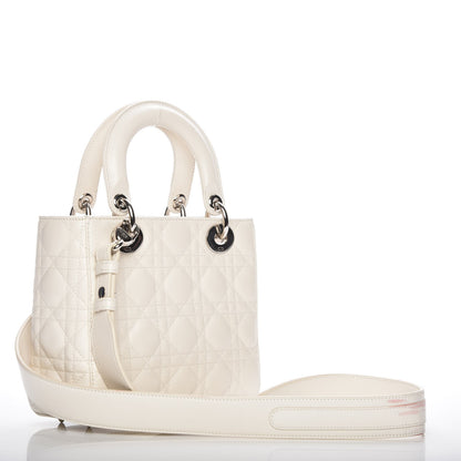 Christian Dior Lambskin Cannage Medium Lady Dior White 4 of 16
