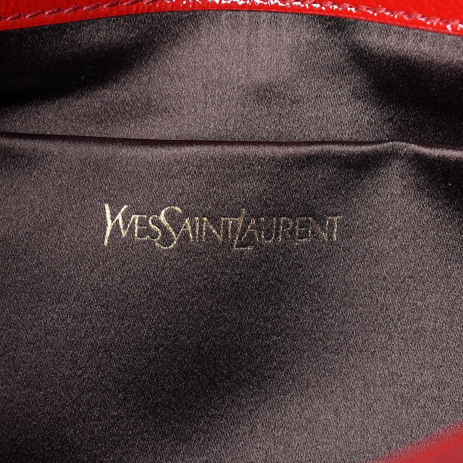 Saint Laurent Textured Patent Large Belle De Jour Clutch Red 6 of 9