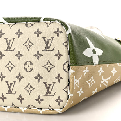 Louis Vuitton Monogram Giant Neverfull MM Kaki 9 of 11
