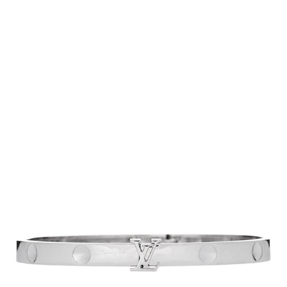 Louis Vuitton 18K White Gold Empreinte Bangle Bracelet 16 1 of 4