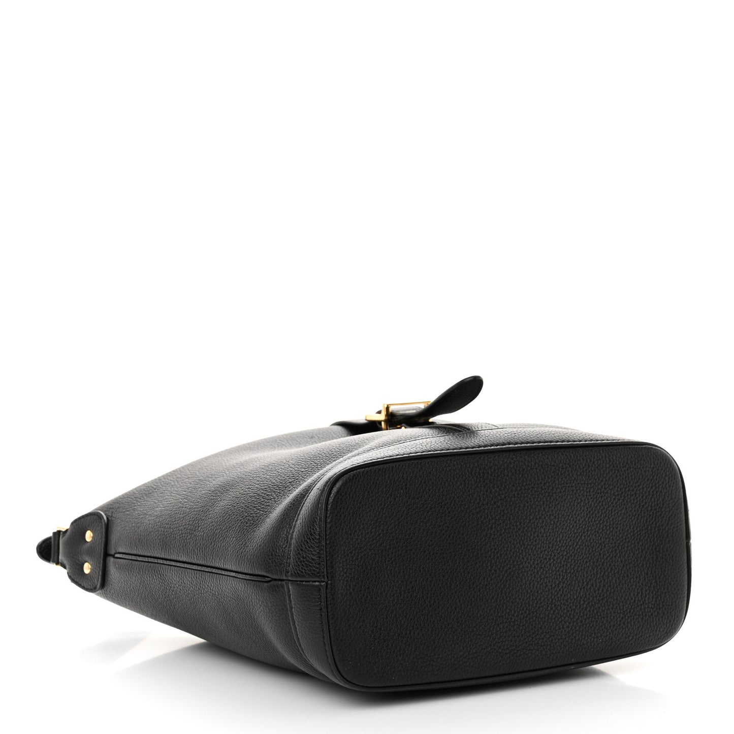 Soft Grained Calfskin Medium Bucket Bag Black