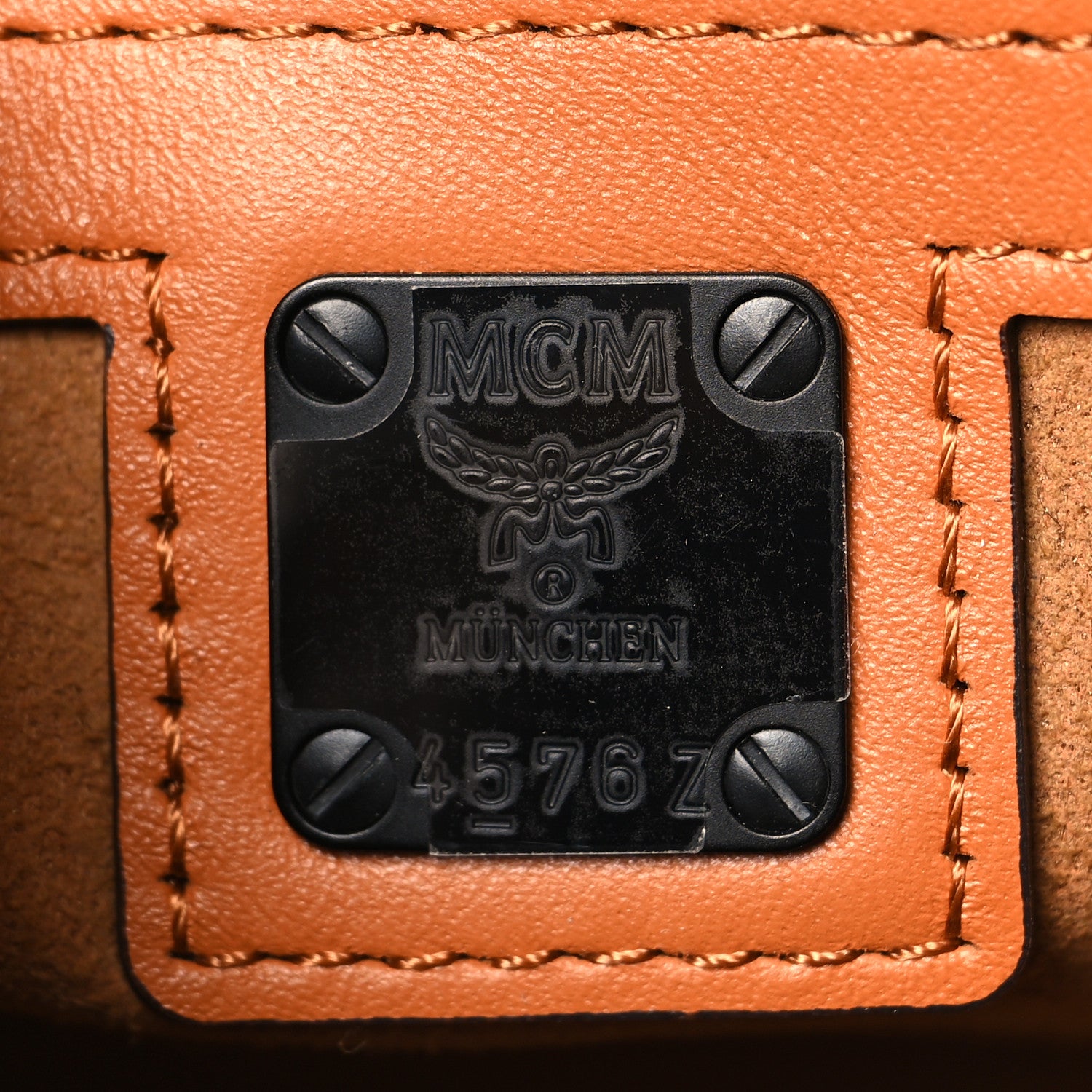 MCM Maxi Visetos Small Munchen Tote Cognac 6 of 9
