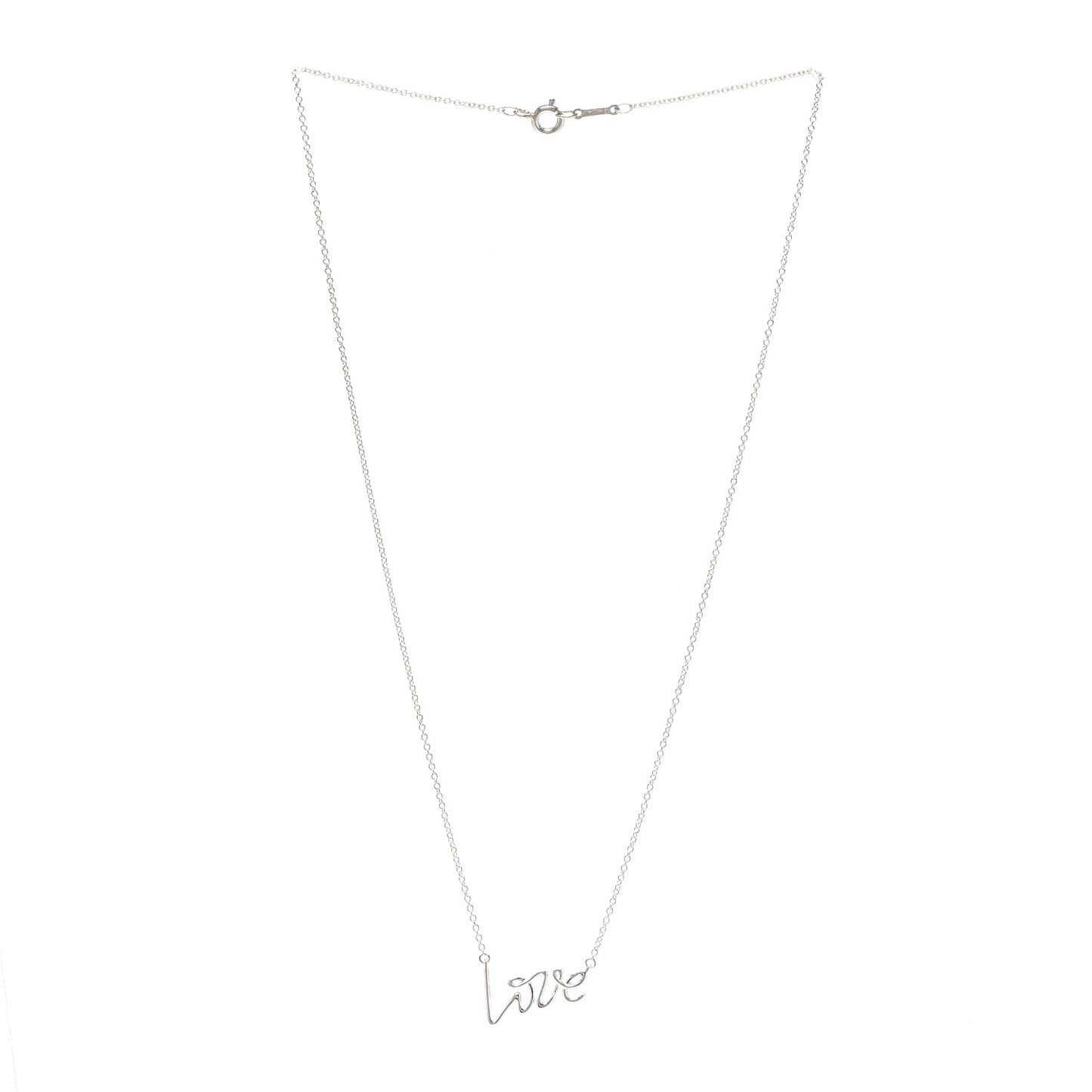 Sterling Silver Paloma Picasso Graffiti Love Pendant Necklace