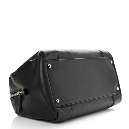 Chanel Calfskin Chevron CC All Day Long Boston Black 4 of 10