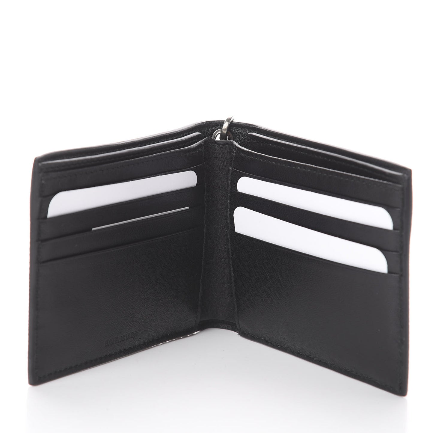 Coated Canvas Losange Monogram Bifold Chain Wallet Black Grey