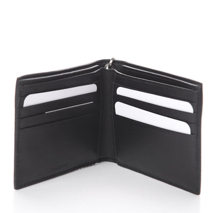 Balenciaga Coated Canvas Losange Monogram Bifold Chain Wallet Black Grey 4 of 5