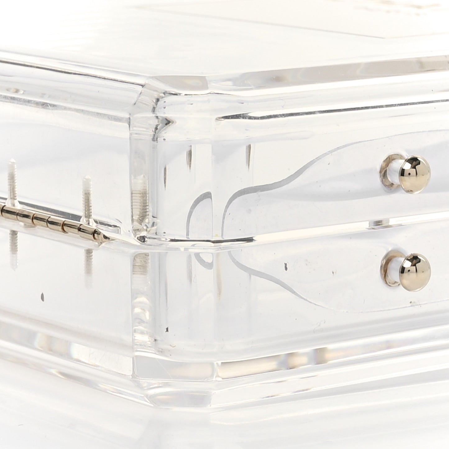 Transluscent Plexiglass Perfume Bottle Clutch