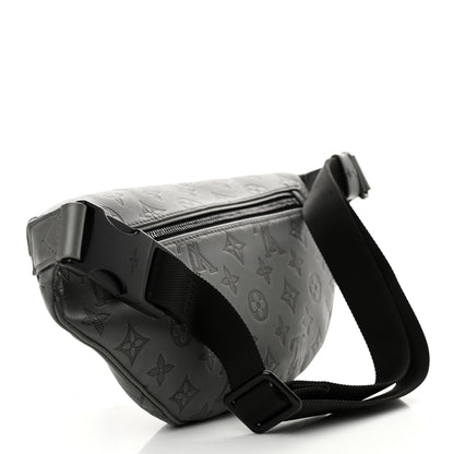 Louis Vuitton Calfskin Monogram Shadow Discovery Bumbag PM Gray 3 of 10