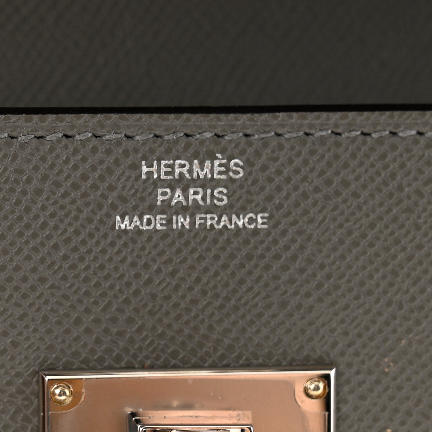 Hermes Madame Calfskin Kelly Pocket Long Wallet Gris Meyer 7 of 9