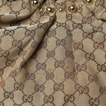 Gucci Monogram Studded Medium Pelham Tote Dark Brown 14 of 15