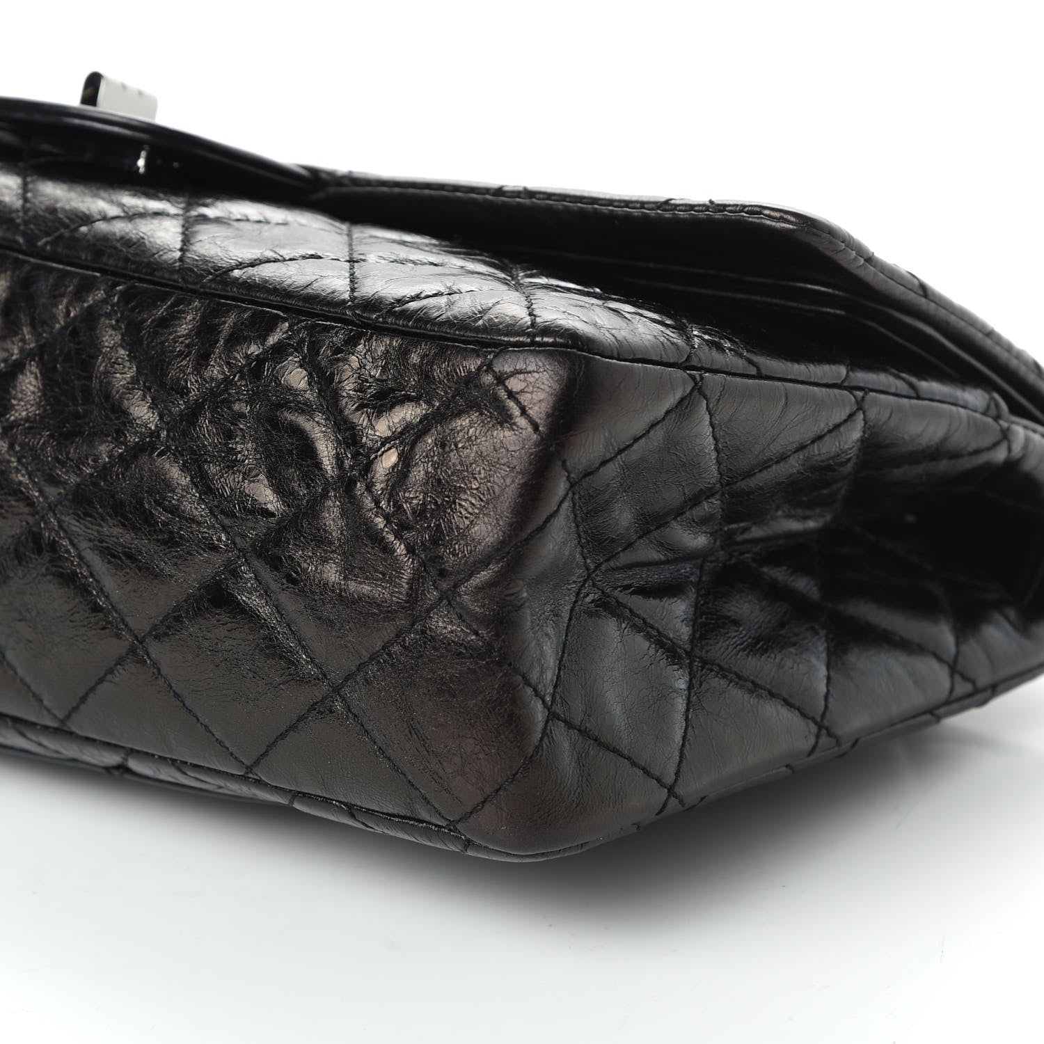 Chanel Glazed Aged Calfskin Quilted 2.55 Reissue 227 Flap Black 7 of 11