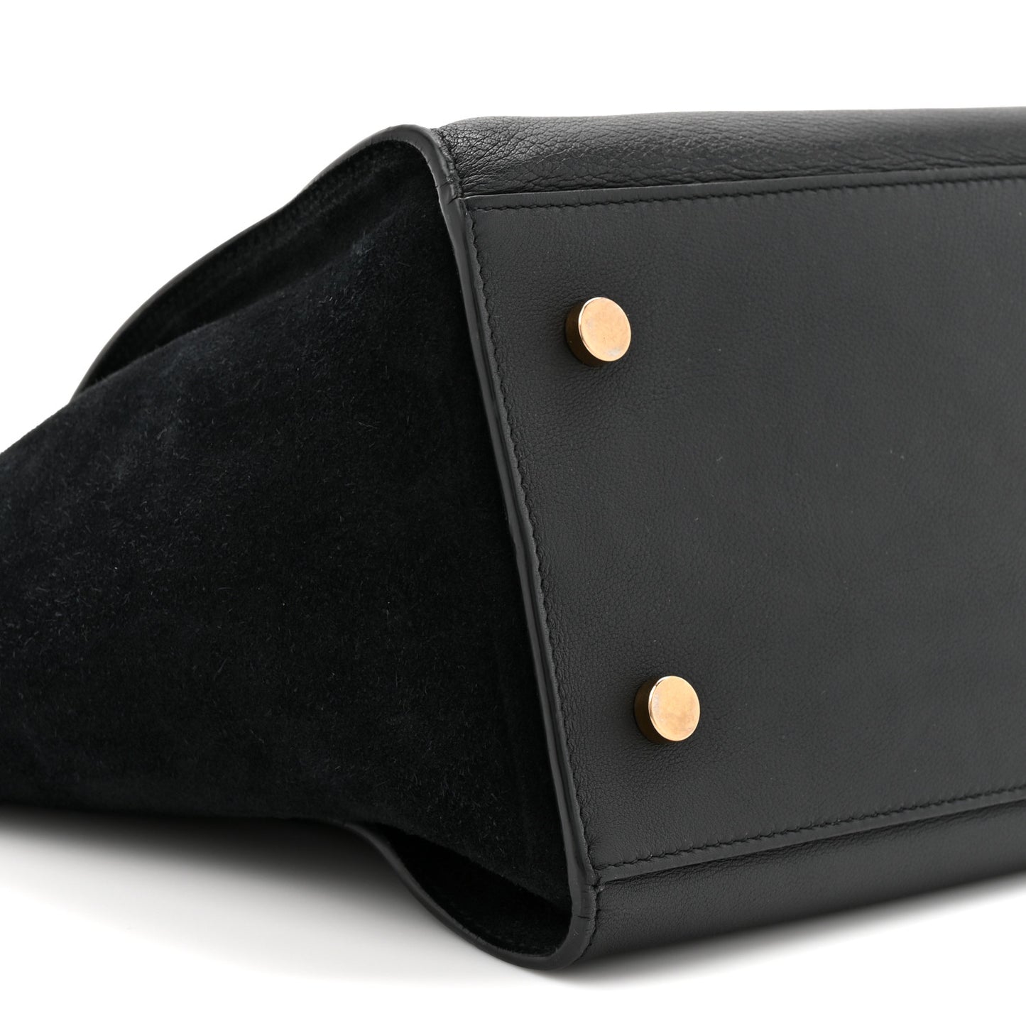Calfskin Suede Small Monogram Downtown Cabas Black