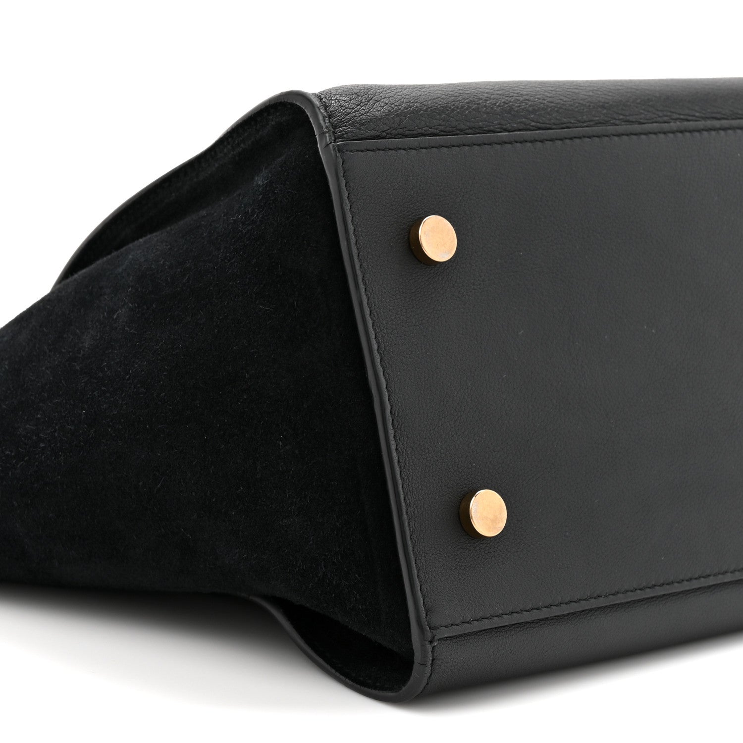Saint Laurent Calfskin Suede Small Monogram Downtown Cabas Black 9 of 10