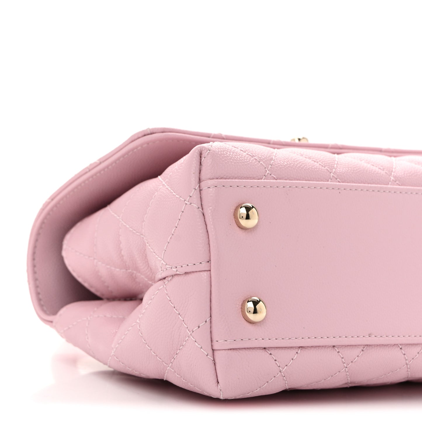 Caviar Quilted Mini Coco Handle Flap Light Pink
