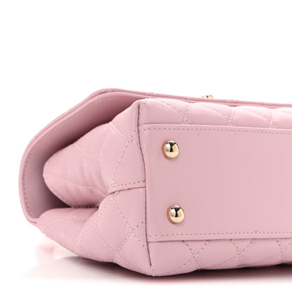 Chanel Caviar Quilted Mini Coco Handle Flap Light Pink 9 of 10