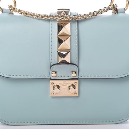 Valentino Garavani Vitello Small Glam Lock Rockstud Flap Sky Sorbet 8 of 11