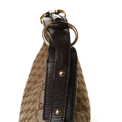 Gucci Monogram Medium Horsebit Chain Hobo Dark Brown 18 of 28