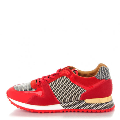 Louis Vuitton Epi Calfskin Textile Run Away Sneakers 37.5 Rouge 1 of 7
