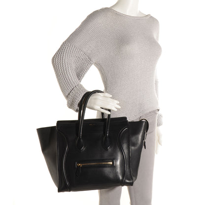 Celine Smooth Calfskin Mini Luggage Black 2 of 9