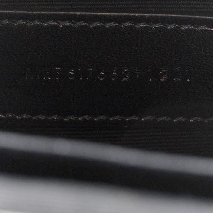 Saint Laurent Grain De Poudre Matelasse Chevron Monogram Envelope Clutch Black 7 of 11