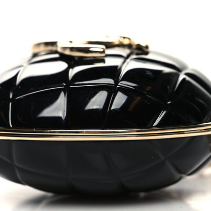 Chanel Resin CC Heart Crossbody Locket Necklace Gold Black 9 of 9