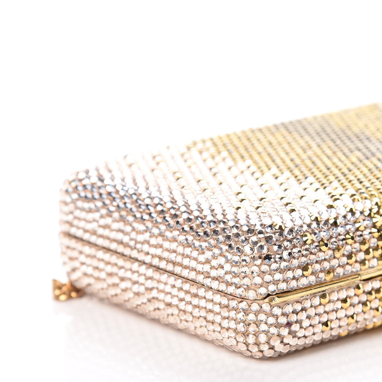 Swarovski Crystal Minaudiere Clutch Gold Silver