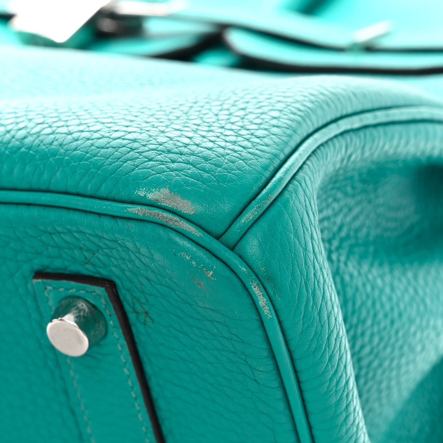 Taurillon Clemence Birkin 35 Bleu Paon