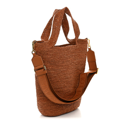 Loewe Raffia Mini Slit Tote Bag Honey Gold 3 of 9