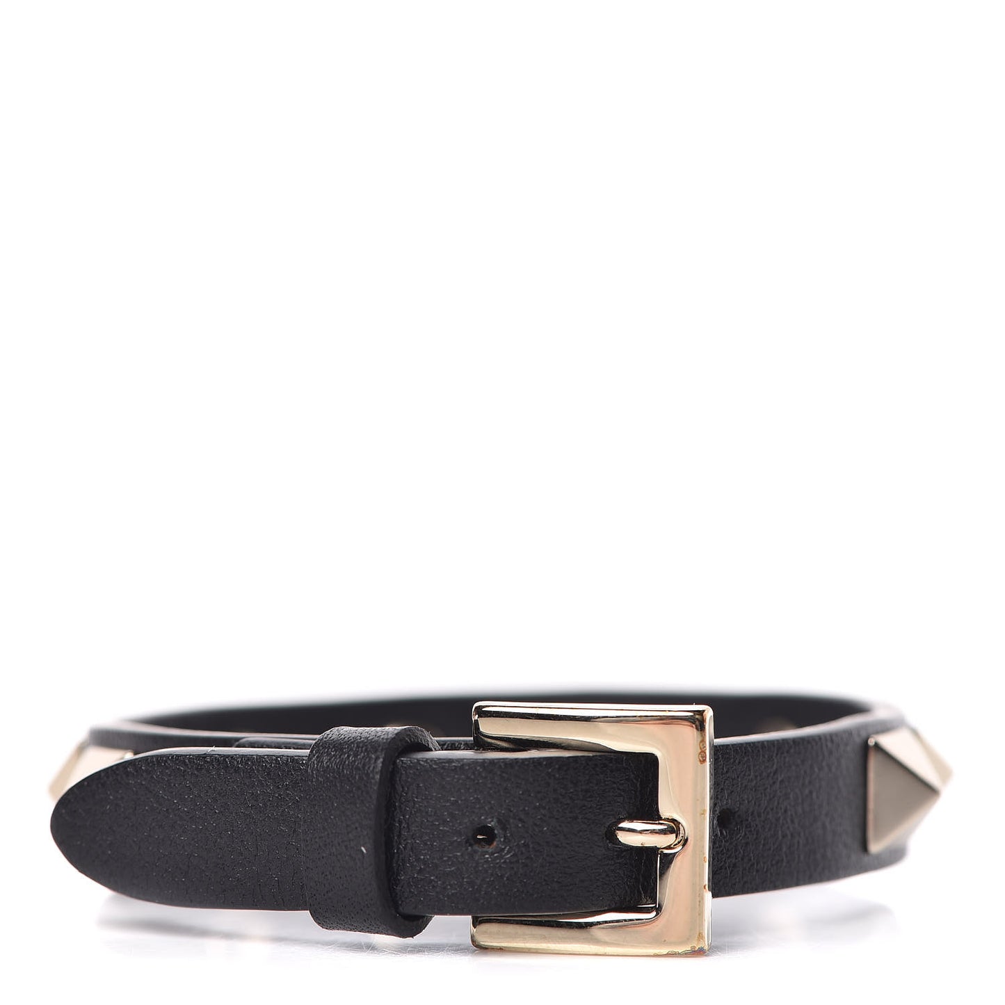 Vitello Rockstud Bracelet Black