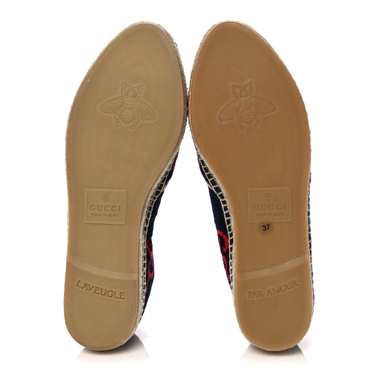 Terry Cloth GG Monogram Espadrilles 37 Blue Red