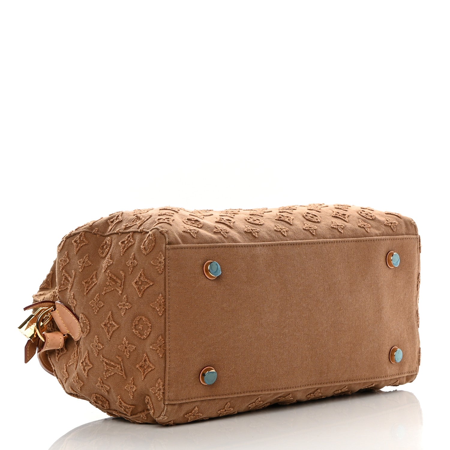 Louis Vuitton Denim Monogram Stone Speedy Bandouliere 35 Caramel 3 of 15