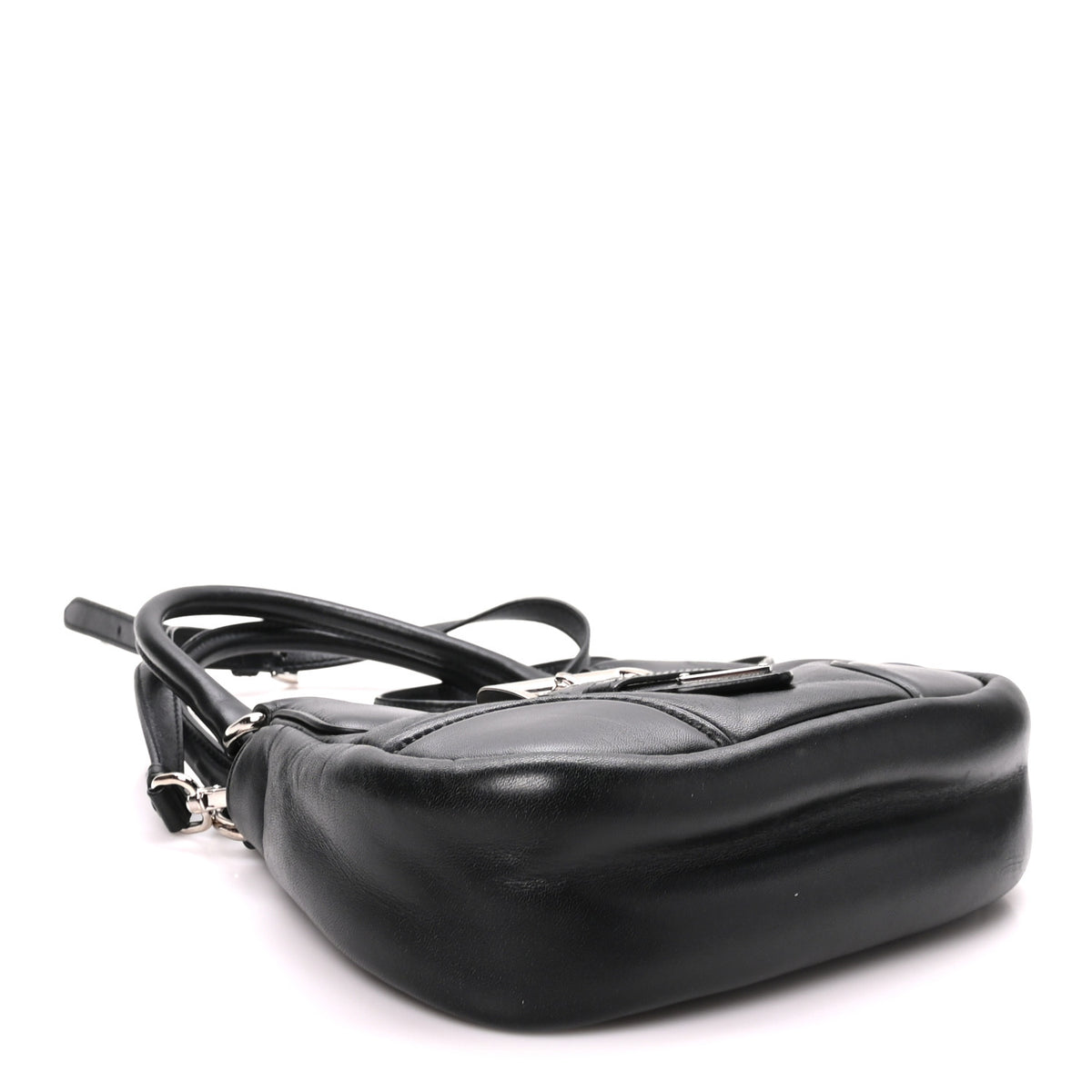 Nappa Soft Padded Re-Edition 2002 Moon Bag Black