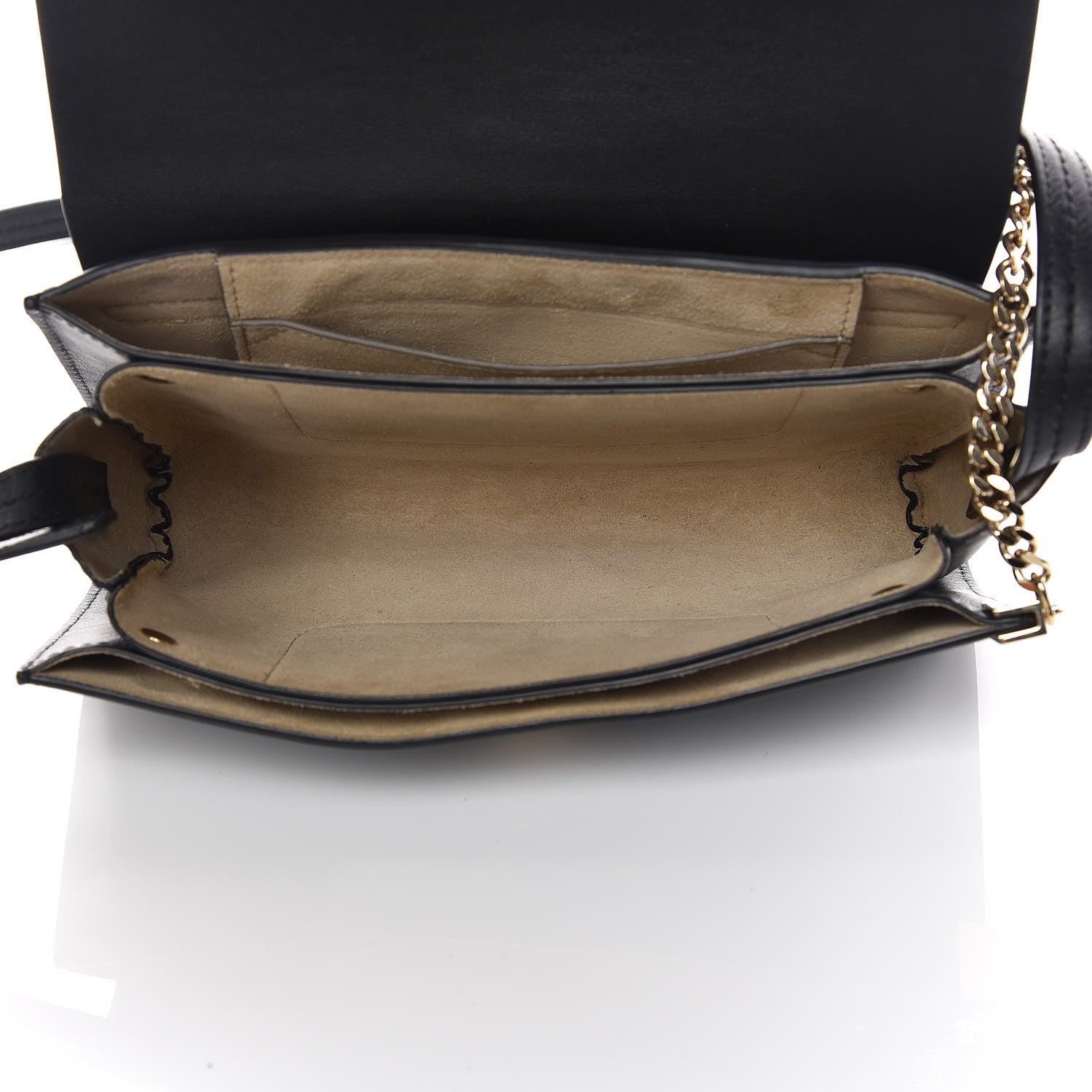 Chloe Suede Calfskin Small Faye Shoulder Bag Black 4 of 8