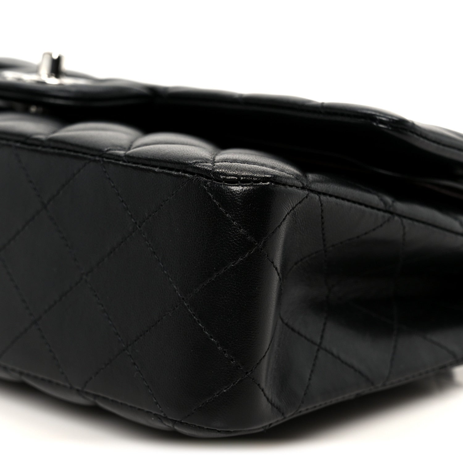 Chanel Lambskin Quilted Medium Double Flap Black 11 of 11