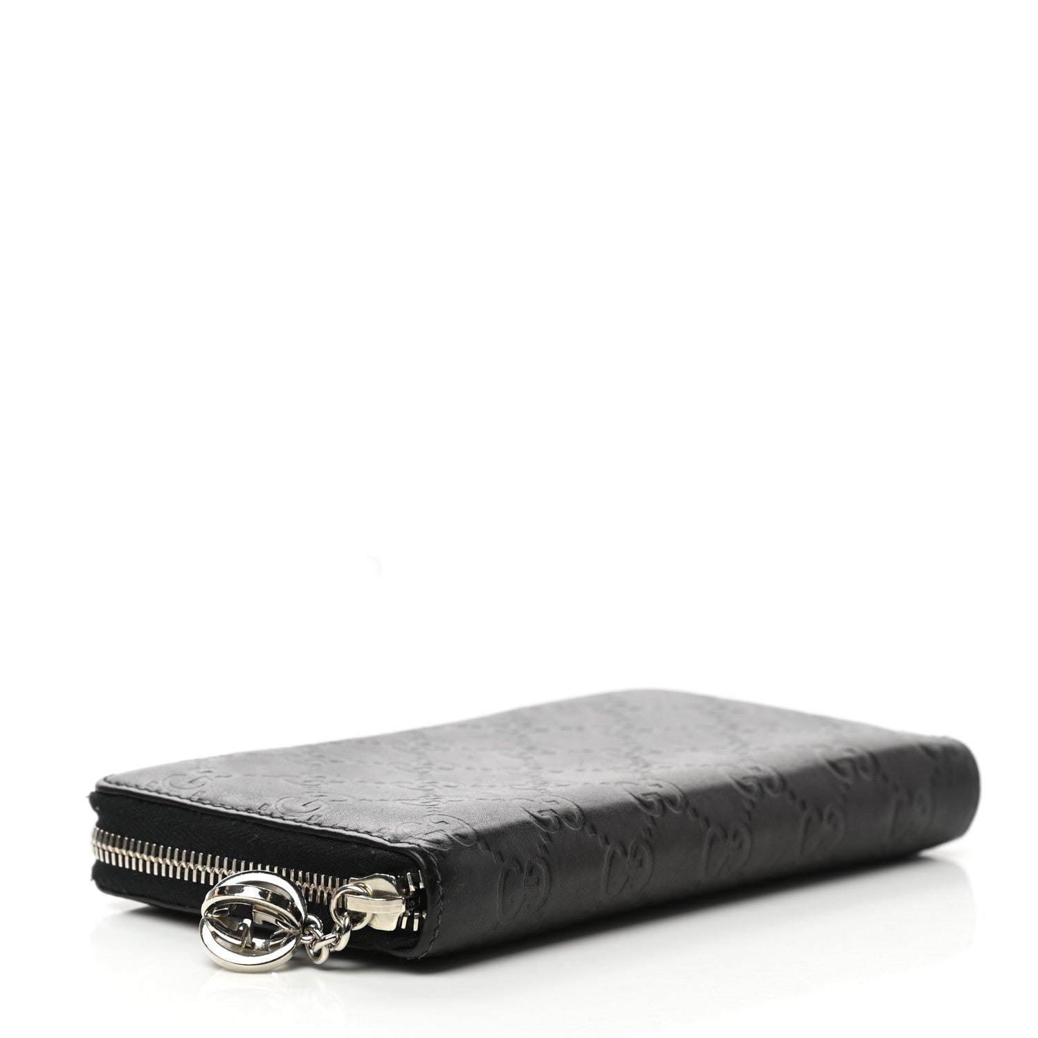 Gucci Guccissima Large Twins Zip Around Wallet Black 4 of 11