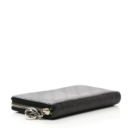 Gucci Guccissima Large Twins Zip Around Wallet Black 4 of 11