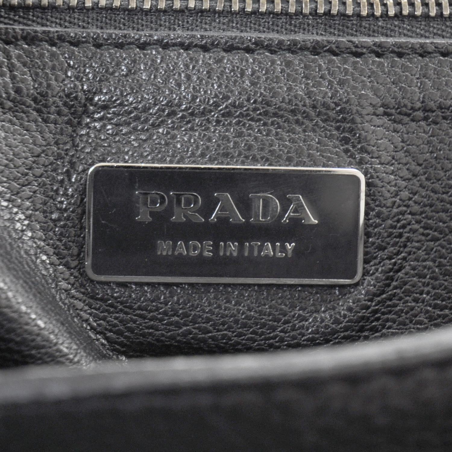 Prada Leather Large Shoulder Bag Nero Black 8 of 9