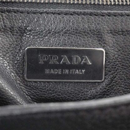 Prada Leather Large Shoulder Bag Nero Black 8 of 9